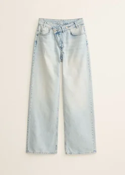 Asymmetrische wide leg jeans