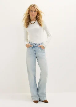 Asymmetrische wide leg jeans
