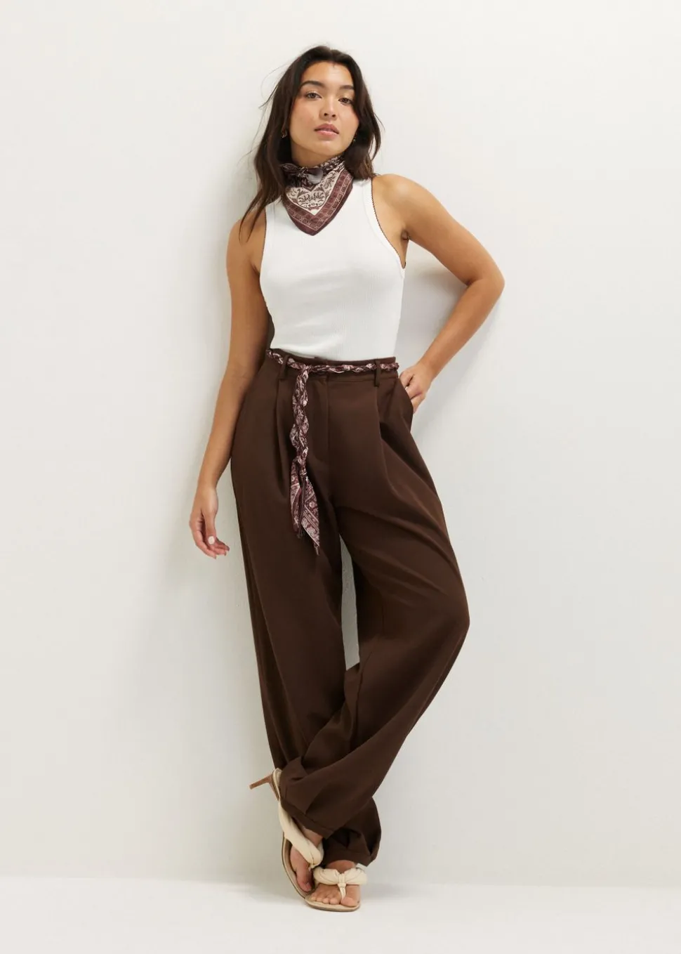 Barrel broek met ceintuur
