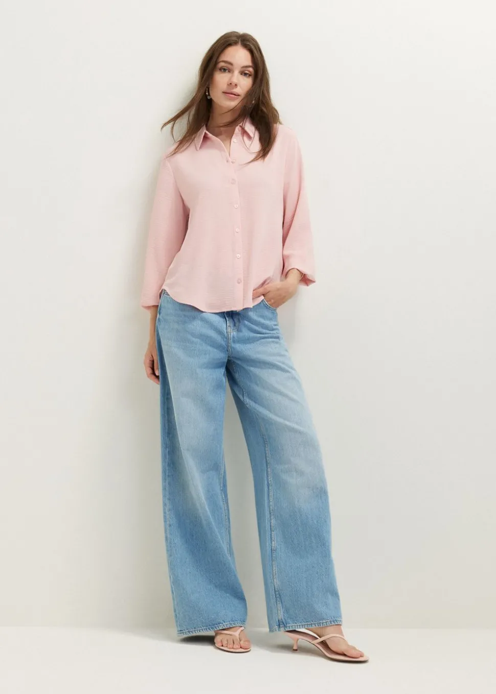 Basic blouse met lange mouwen