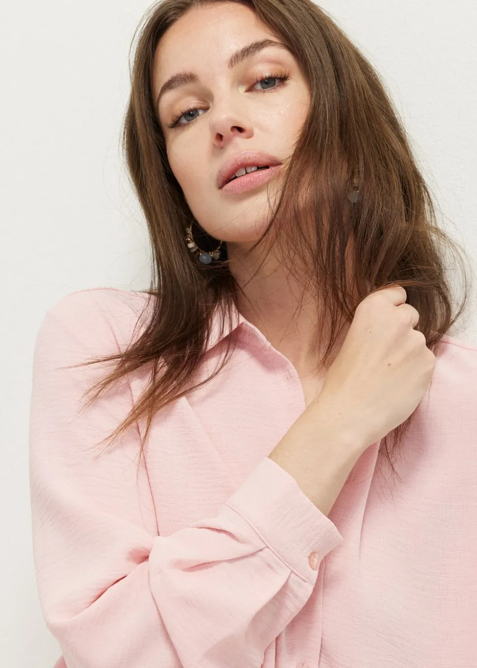 Basic blouse met lange mouwen
