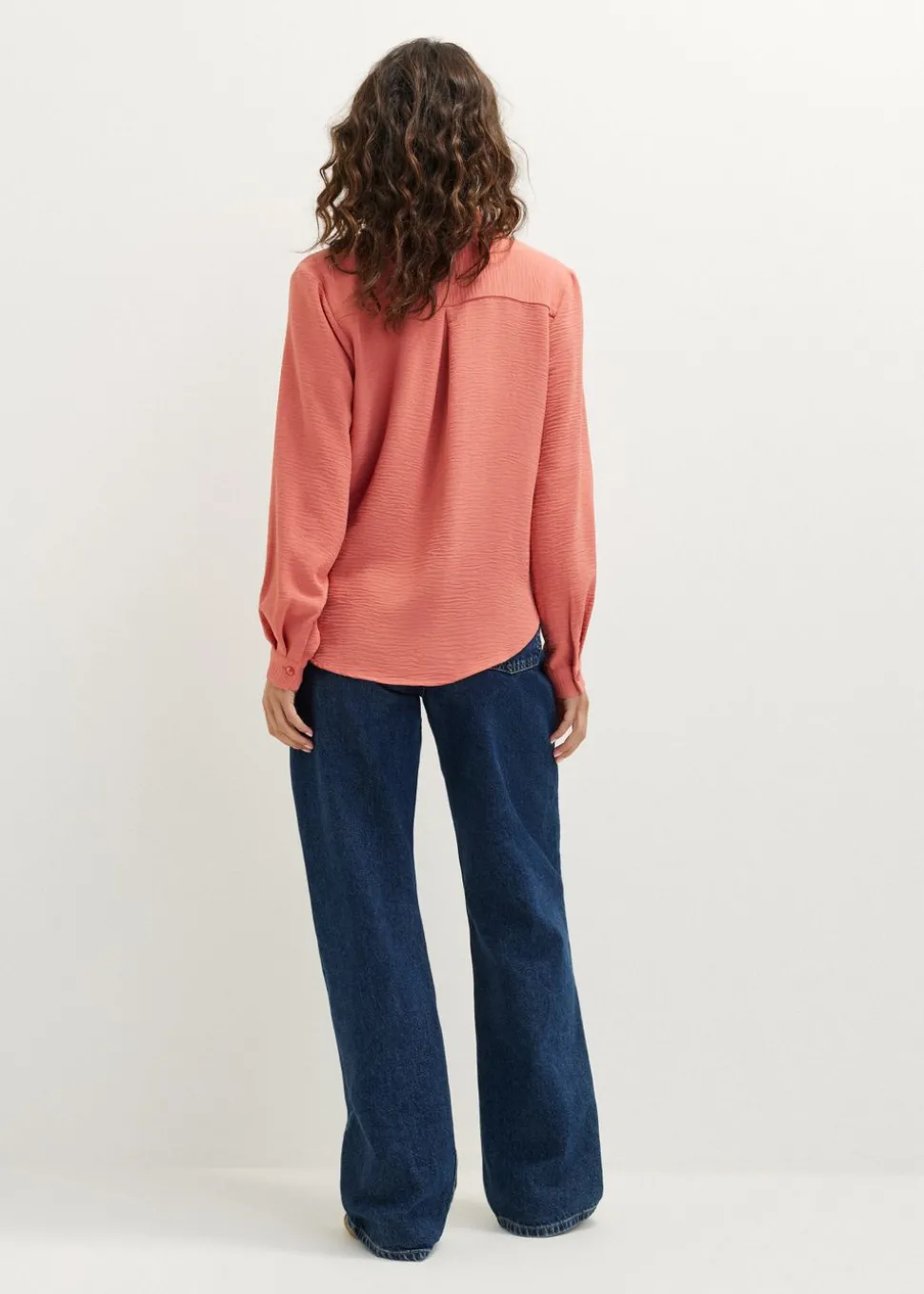 Basic blouse met lange mouwen