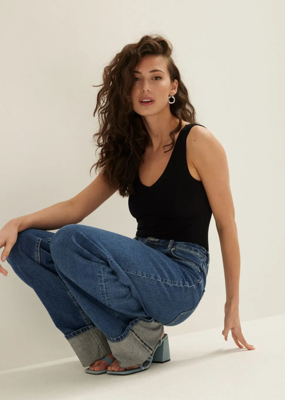 Basic singlet met v-hals