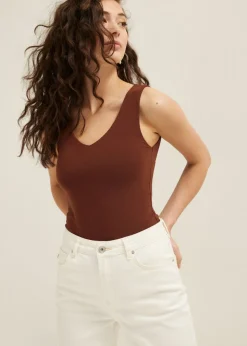 Basic singlet met v-hals