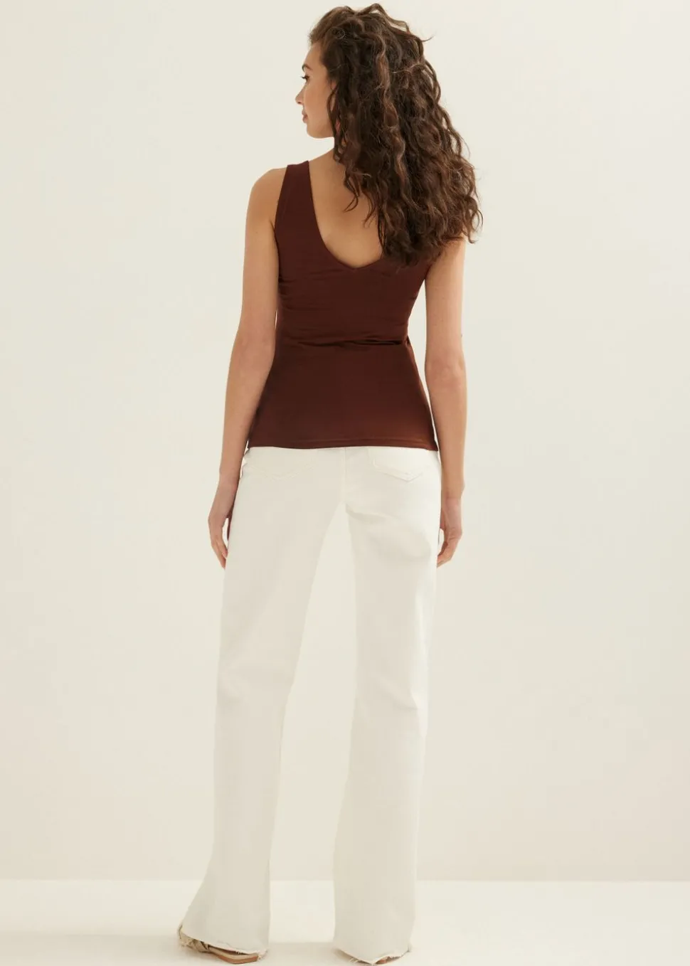 Basic singlet met v-hals