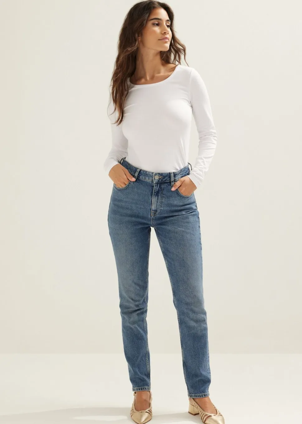 Basic top lange mouwen