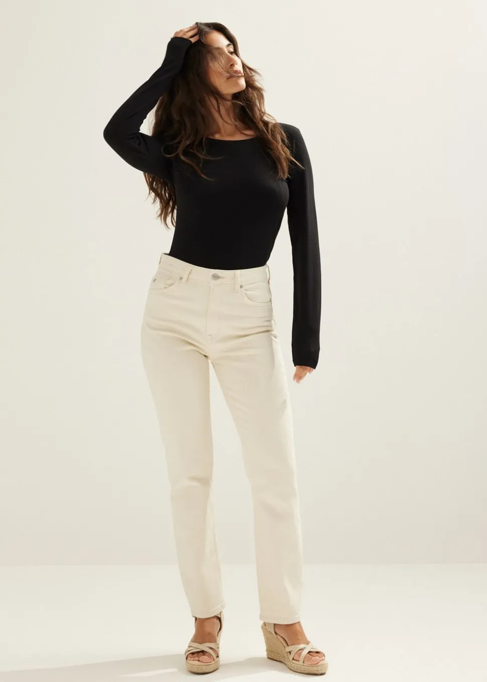 Basic top lange mouwen