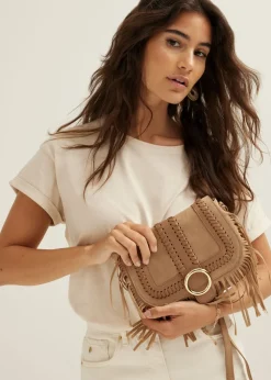 Basic T-shirt met opgerolde mouw