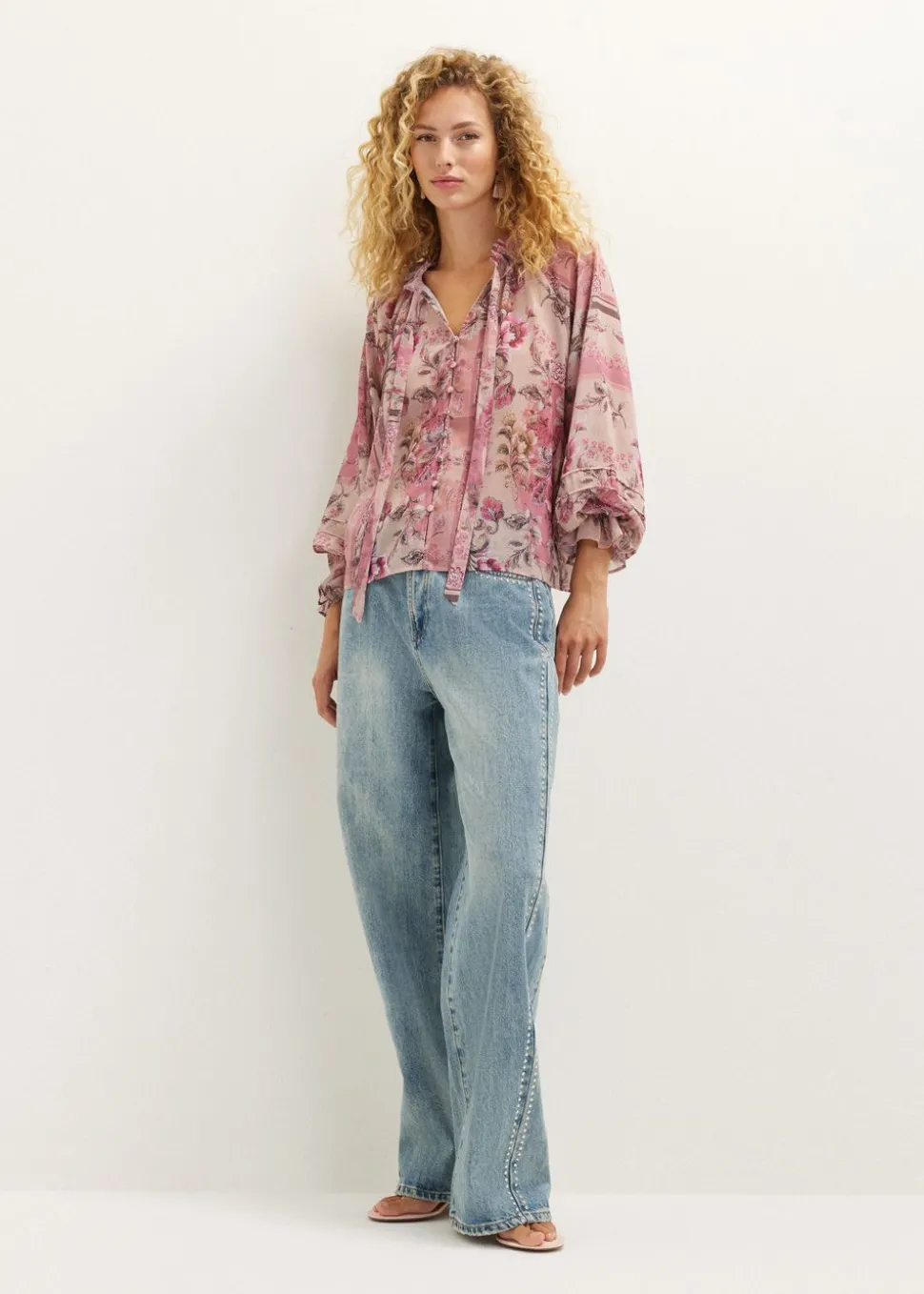 Blouse met bloemenprint