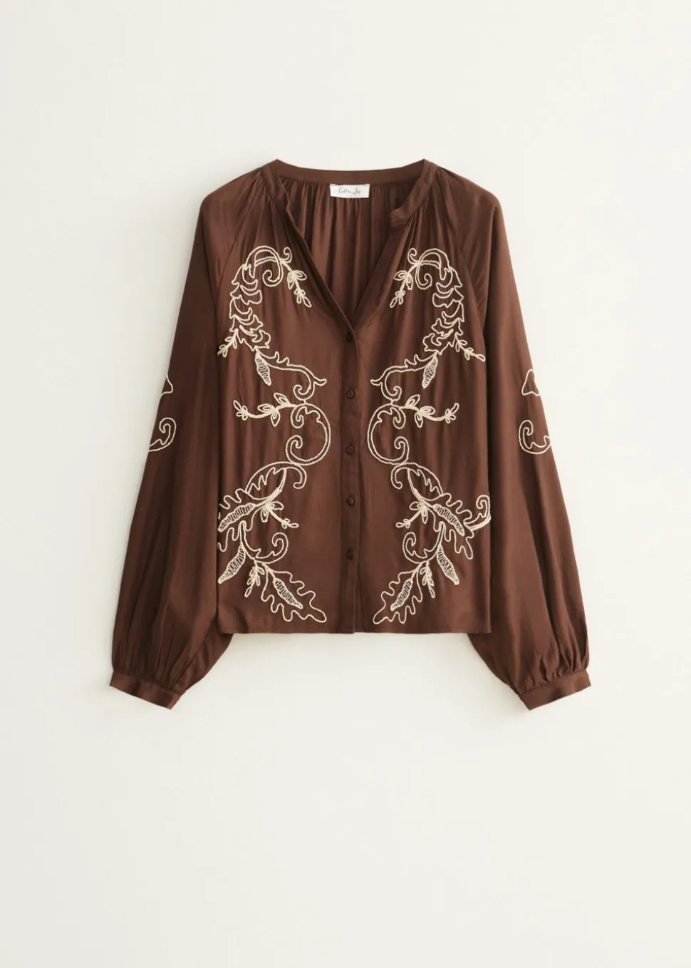 Blouse met borduursel