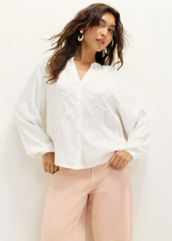 Blouse met borduursel