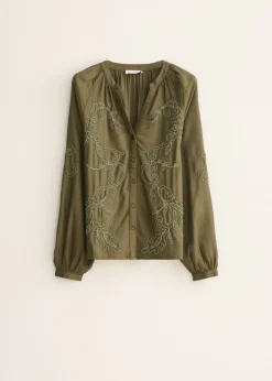 Blouse met borduursel