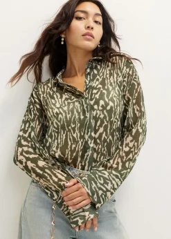 Blouse met dierenprint