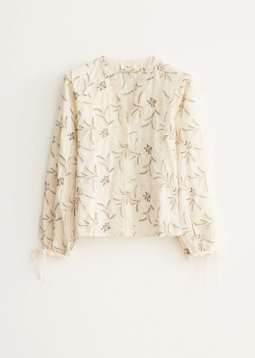 Blouse met geborduurde bloemen