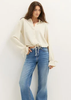 Blouse met gestreepte structuur
