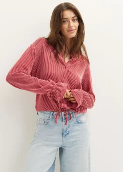 Blouse met gestreepte structuur