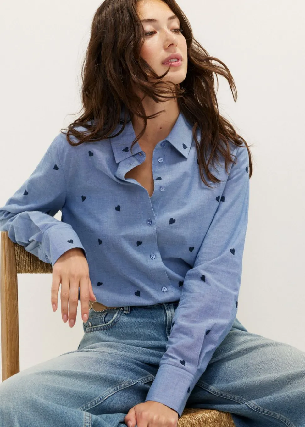 Blouse met hartjes