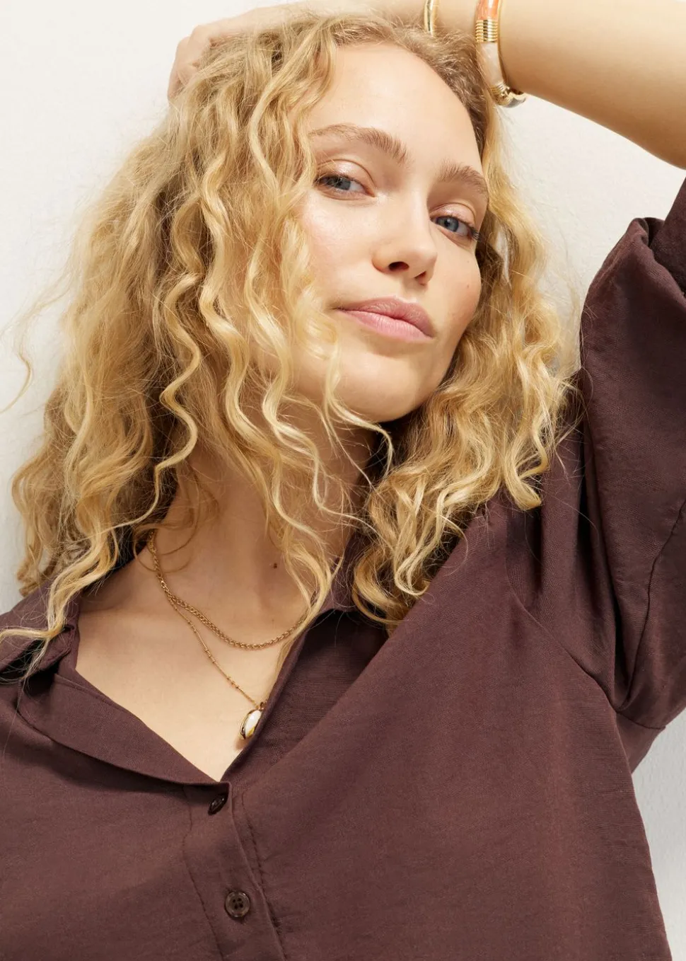 Blouse met pofmouw