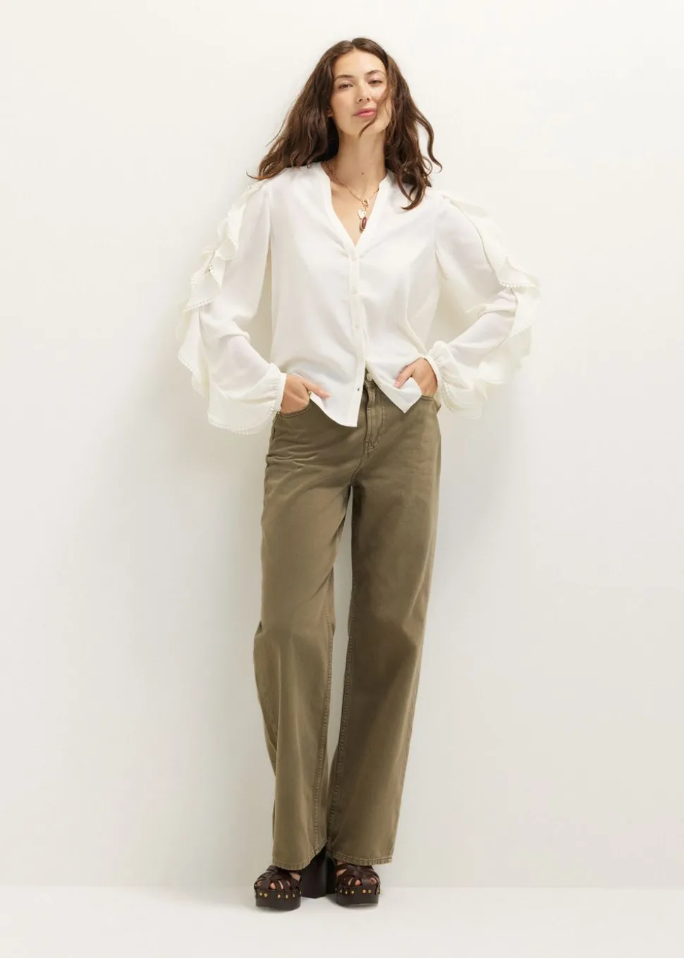 Blouse met ruffles