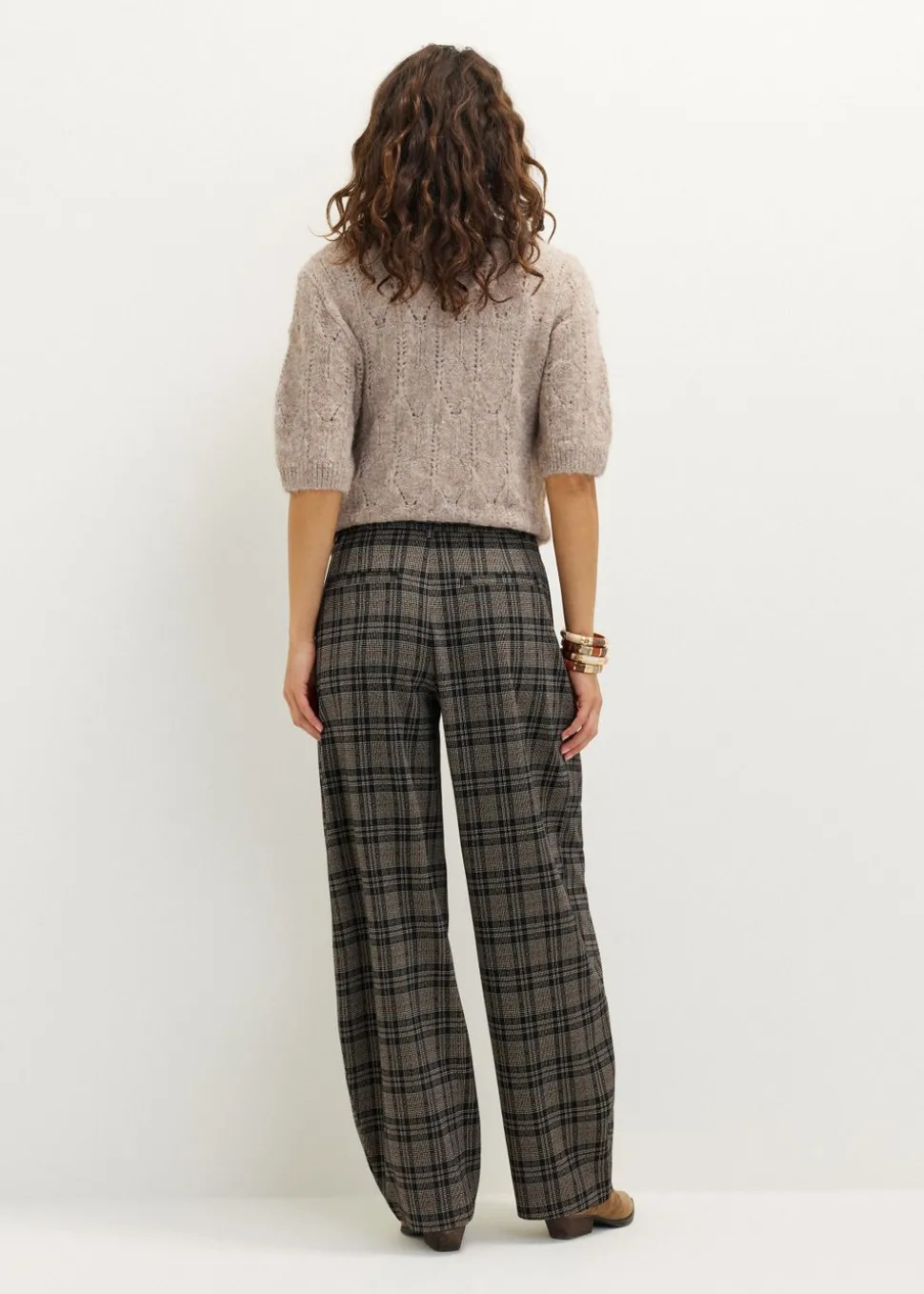 Broek met ruitprint