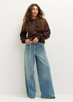 Celeste jeans met riem