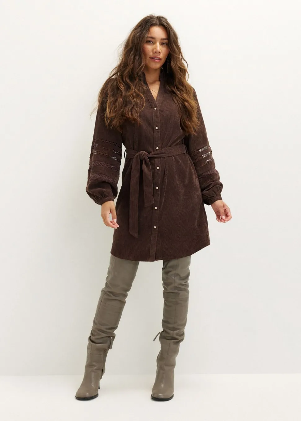 Corduroy mini jurk