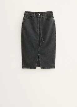 Denim midi rok