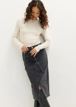 Denim midi rok