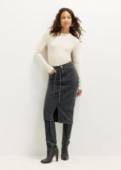 Denim midi rok