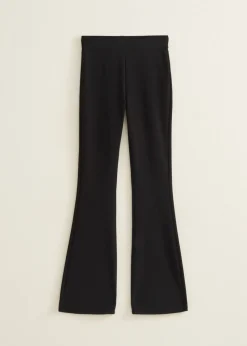Flared broek met rib