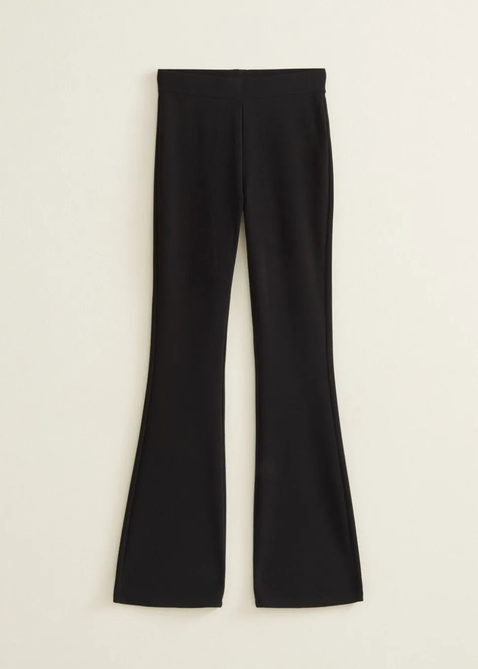 Flared broek met rib