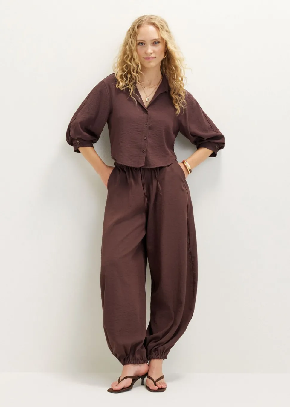 Flowy ballon broek