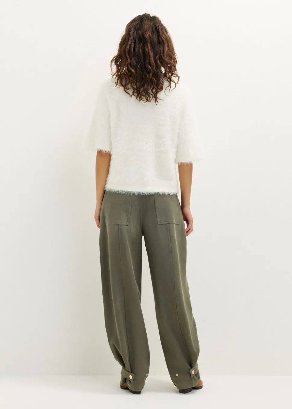 Fluffy trui met raglan mouw