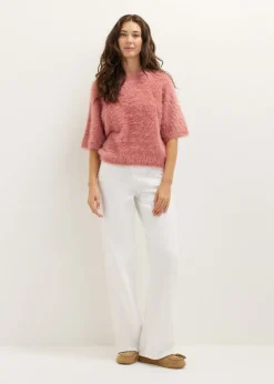 Fluffy trui met raglan mouw