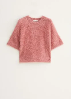 Fluffy trui met raglan mouw