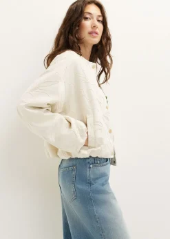 Geborduurde suedine bomber