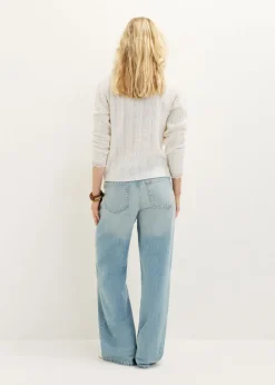 Geborduurde wide leg jeans