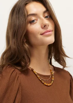 Gelaagde ketting met kralen