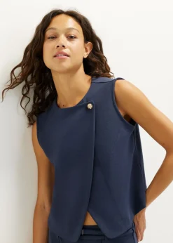 Gilet met schuine overslag