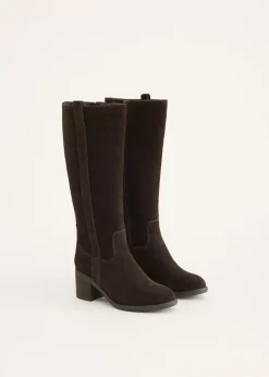 Hoge suede laarzen