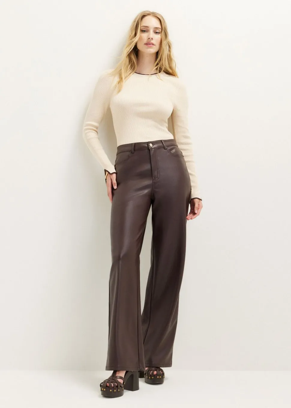 Imitatieleren broek