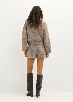 Jacquard bomber blazer