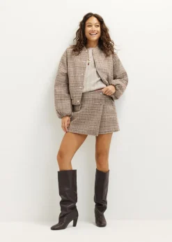 Jacquard bomber blazer
