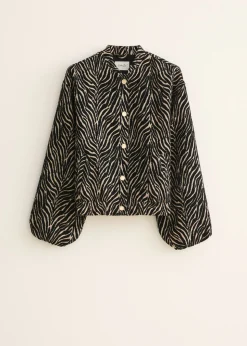 Jacquard bomber blazer