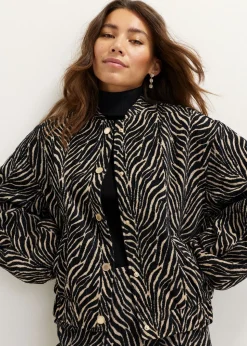 Jacquard bomber blazer