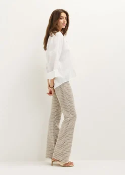 Jacquard flared broek