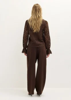 Kanten blouse met ruches