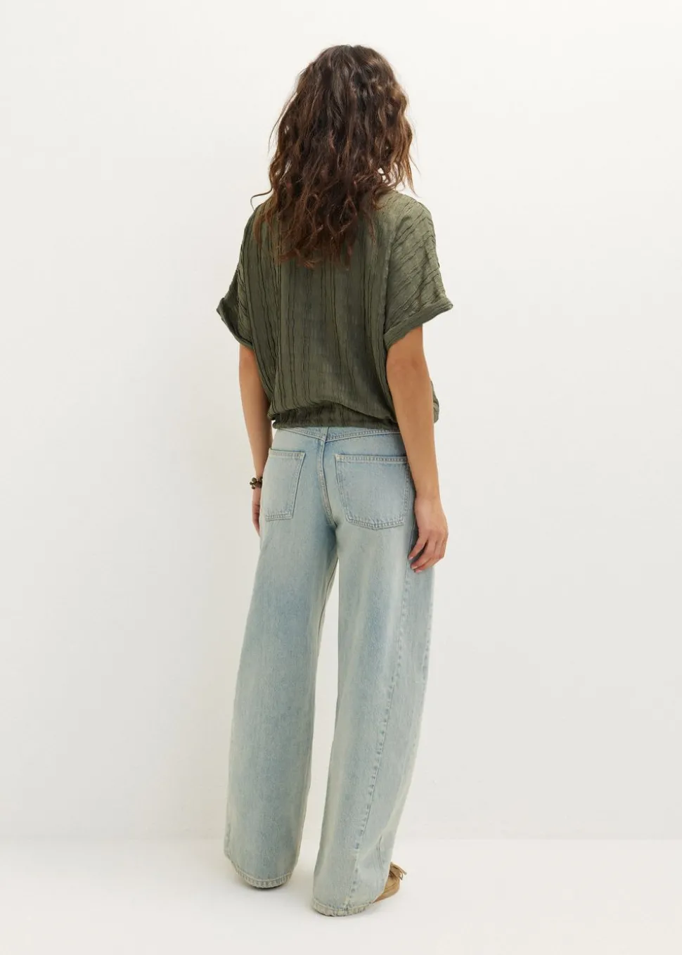 Korte blouse met koord
