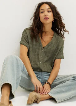 Korte blouse met koord