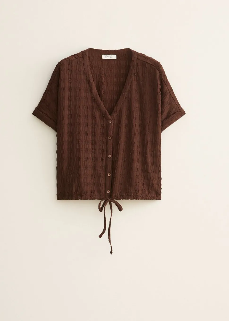 Korte blouse met koord